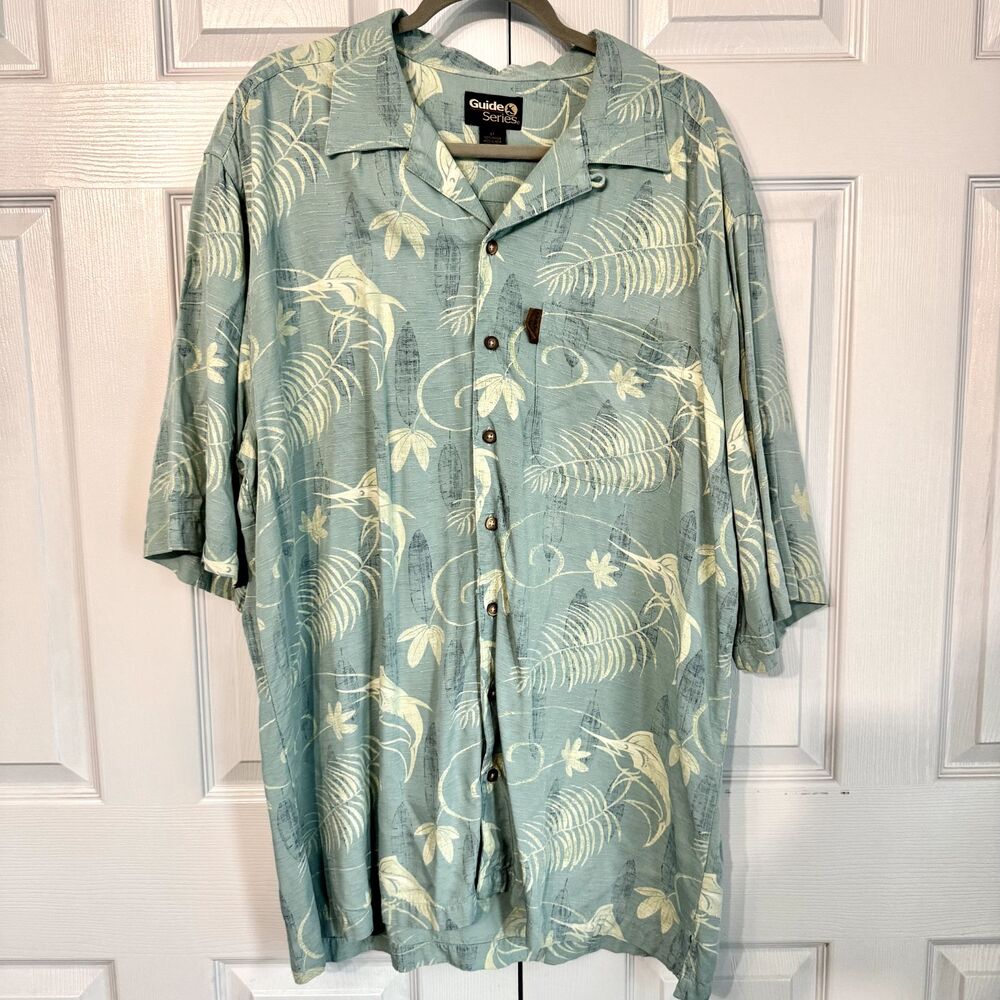 Guide Series LT Rayon‎ Hawaiian Shirt Blue